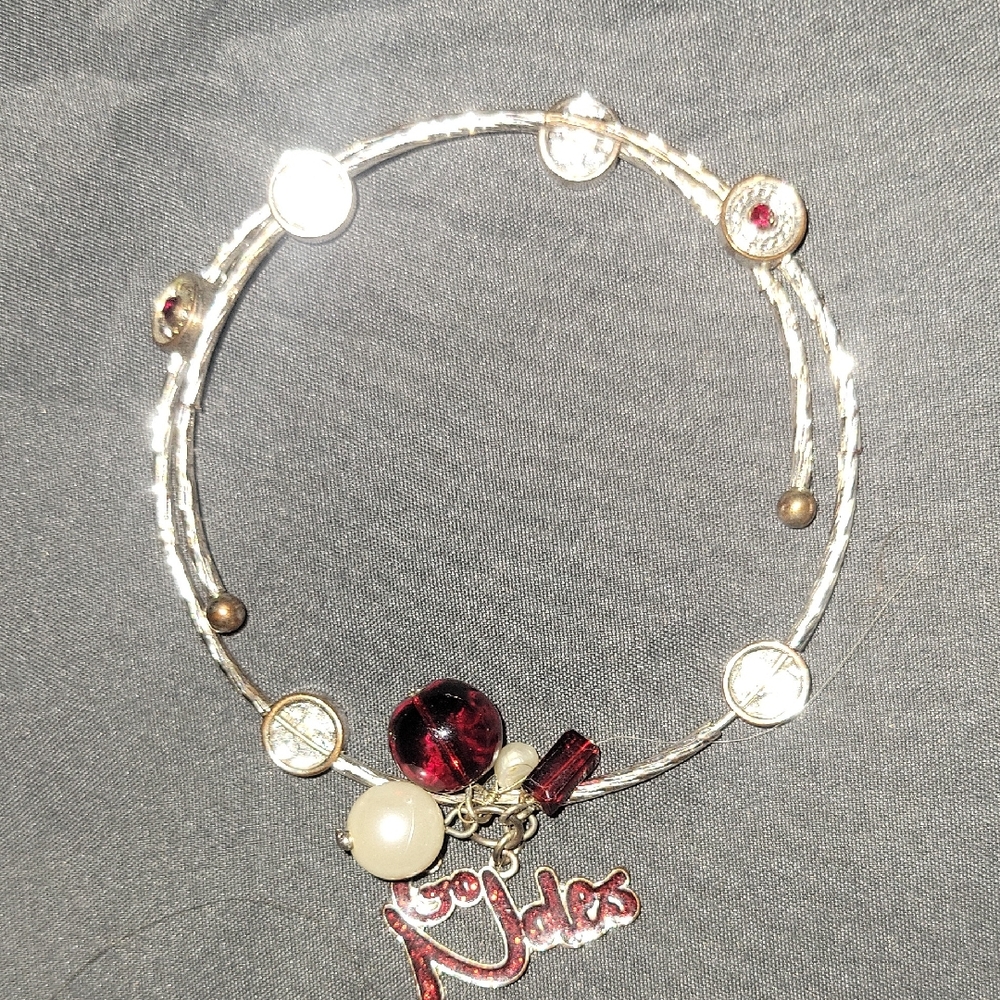 FSU Silver and Garnet Charm Bracelet $15